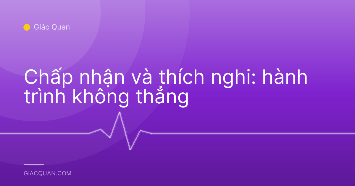 Chấp nhận và thích nghi: hành trình không thẳng