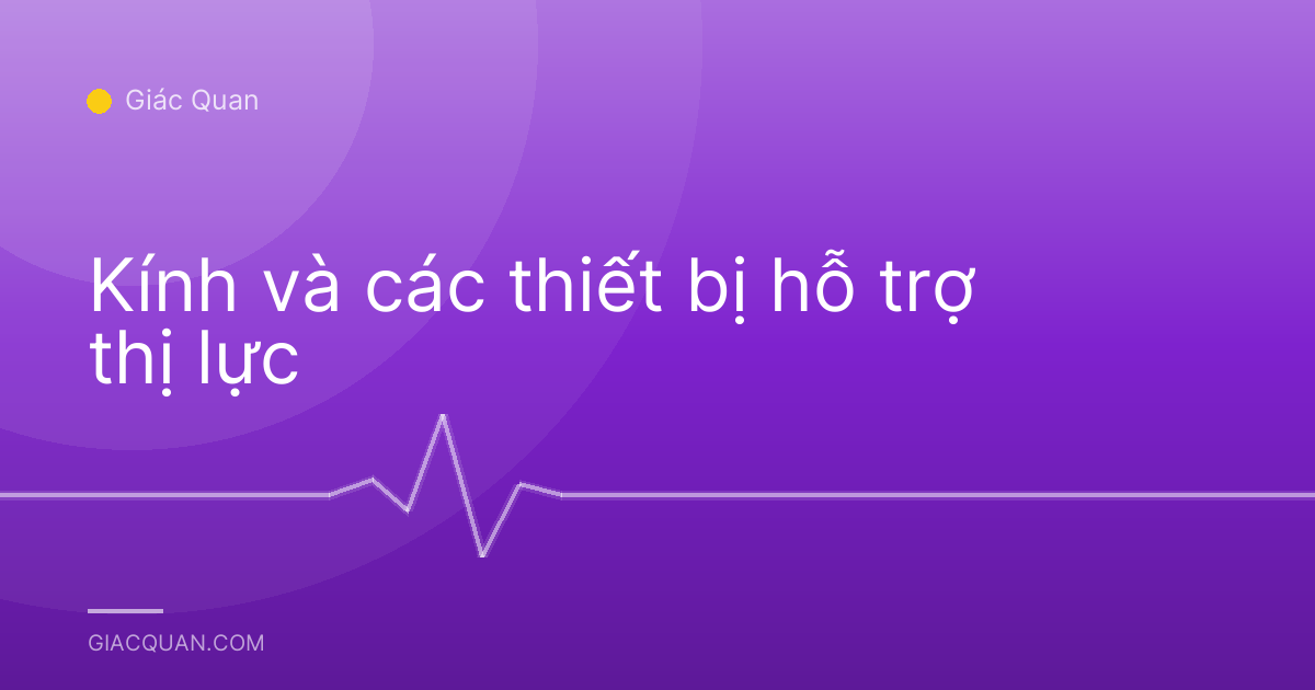 Kính và các thiết bị hỗ trợ thị lực