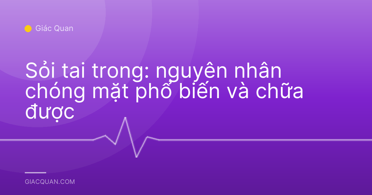 Sỏi tai trong: nguyên nhân chóng mặt phổ biến và chữa được
