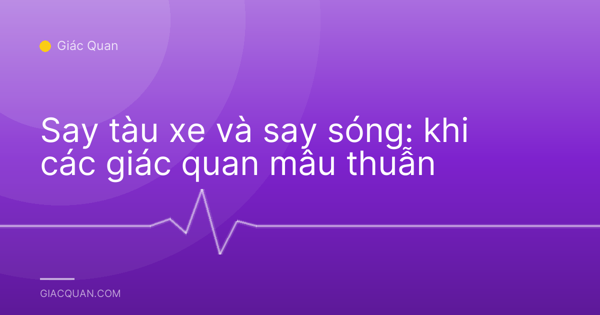 Say tàu xe và say sóng: khi các giác quan mâu thuẫn